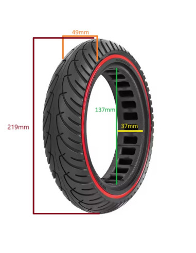 Opona pełna bezdętkowa do Xiaomi m365 Pro 2 Mi 1s | V3 | DoMiasta.pl