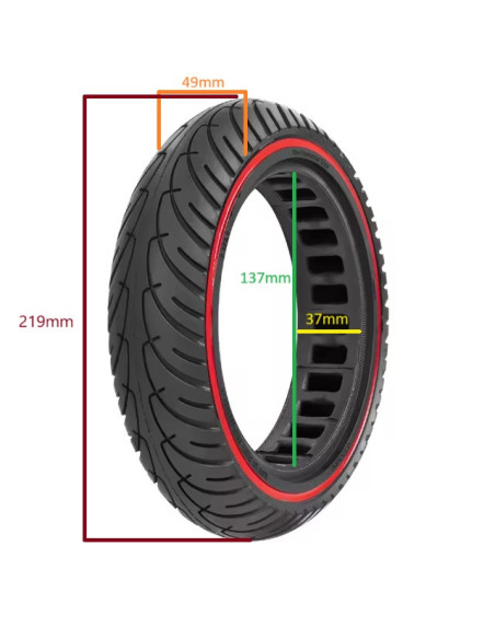 Opona pełna bezdętkowa do Xiaomi m365 Pro 2 Mi 1s | V3 | DoMiasta.pl