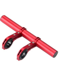 Aluminiowy uchwyt na kierownicę Organizer Extender+ czerwony