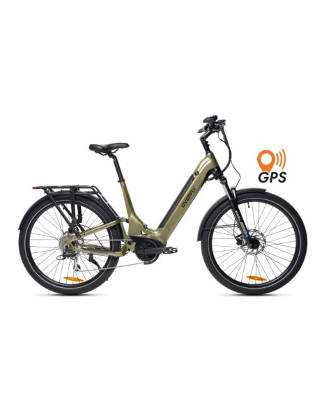 Rower elektryczny Overfly Artemis Neo + GPS | Oliwkowy