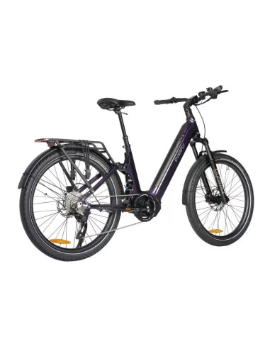 Rower elektryczny Overfly Artemis 17" + GPS | Fioletowy