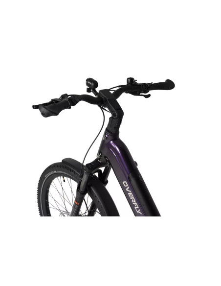Rower elektryczny Overfly Artemis 17" + GPS | Fioletowy