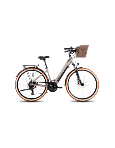 Rower elektryczny PROECO WAVE BF 1.0 R 504WH | Szampański + kosz