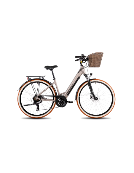 Rower elektryczny PROECO WAVE BF 1.0 R 504WH | Szampański + kosz