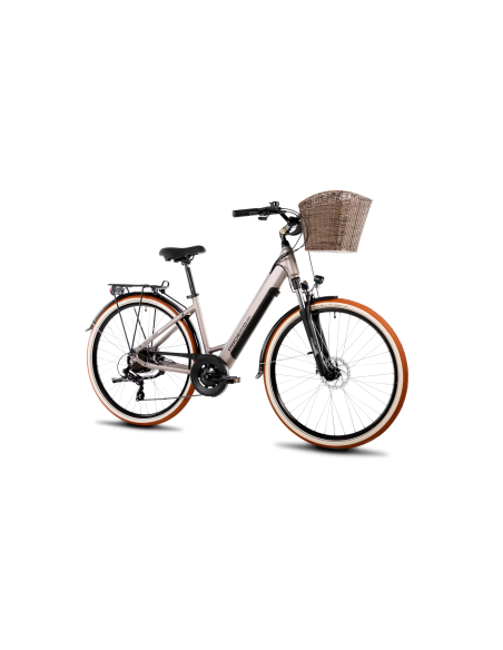 Rower elektryczny PROECO WAVE BF 1.0 R 504WH | Szampański + kosz