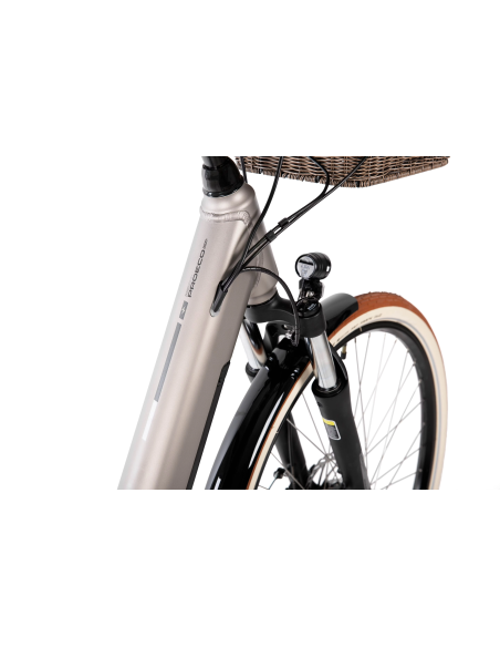 Rower elektryczny PROECO WAVE BF 1.0 R 504WH | Szampański + kosz