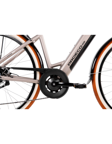 Rower elektryczny PROECO WAVE BF 1.0 R 504WH | Szampański + kosz