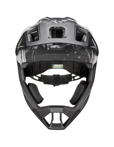 Uvex React jr. fullface Black-White Matt 52-56cm