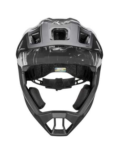 Uvex React jr. fullface Black-White Matt 52-56cm