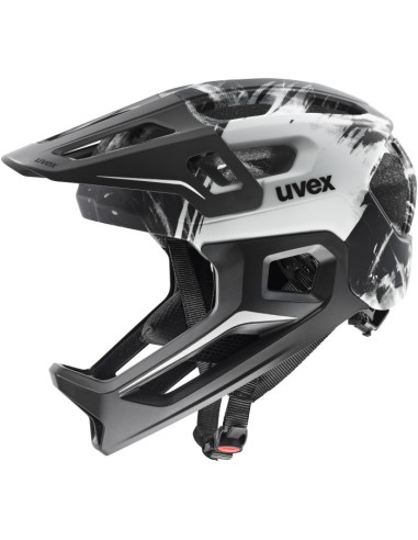 Uvex React jr. fullface Black-White Matt 52-56cm