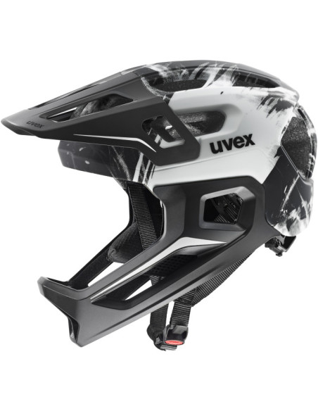 Uvex React jr. fullface Black-White Matt 52-56cm