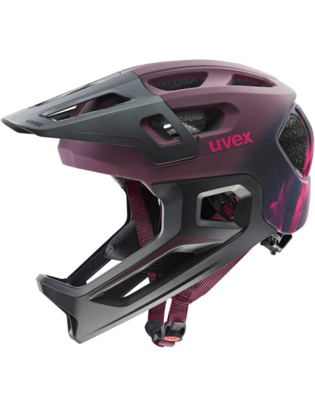 Uvex React jr. fullface Cranberry Matt 52-56cm
