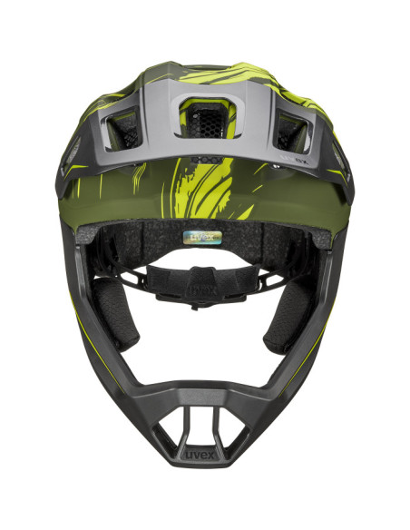 Uvex React jr. fullface Dark Olive Matt 52-56cm