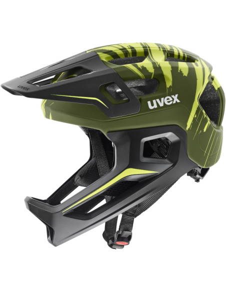 Uvex React jr. fullface Dark Olive Matt 52-56cm