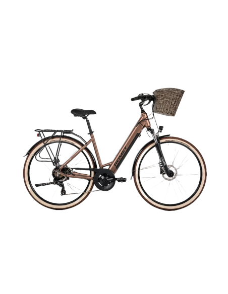 Rower elektryczny PROECO WAVE AN 1.0 504WH | Brązowy + kosz