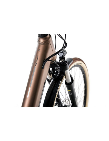 Rower elektryczny PROECO WAVE AN 1.0 504WH | Brązowy + kosz