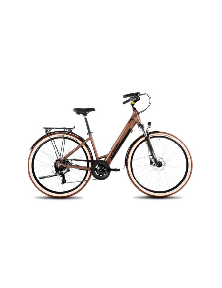 Rower elektryczny PROECO WAVE AN 1.0 504WH | Brązowy + kosz
