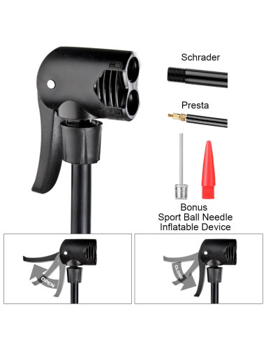 Pompka rowerowa z manometrem podłogowa EasyDo