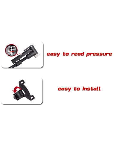 Pompka rowerowa z manometrem ręczna EasyDo