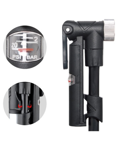 Pompka rowerowa z manometrem ręczna EasyDo