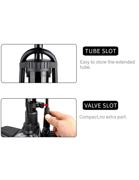 Pompka rowerowa z manometrem podłogowa aluminiowa EasyDo