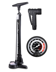 Pompka rowerowa z manometrem podłogowa aluminiowa EasyDo