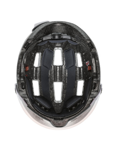 Kask rowerowy Uvex Rush Visor Black-Silver Mat