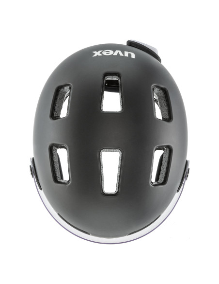 Kask rowerowy Uvex Rush Visor Black-Silver Mat