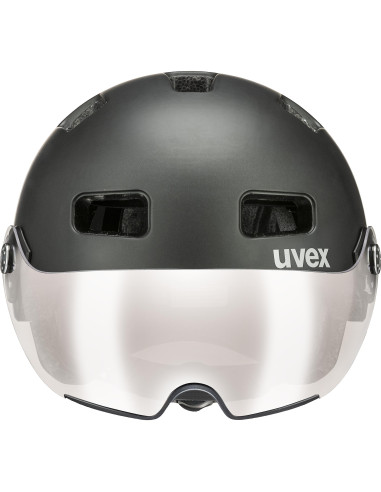 Kask rowerowy Uvex Rush Visor Black-Silver Mat