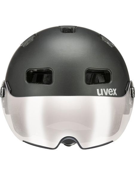 Kask rowerowy Uvex Rush Visor Black-Silver Mat