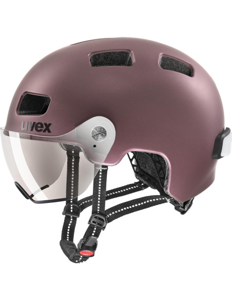 Kask rowerowy Uvex Rush Visor Blackberry Mat