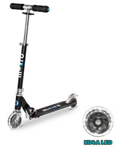 Hulajnoga Micro Sprite LED Czarna (Black)