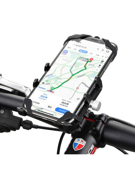 Aluminiowy Uchwyt na telefon GUB PRO 7 w kolorze czarnym