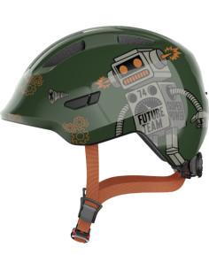 Kask dziecięcy rowerowy Abus Smiley 3.0 Green Robo | DoMiasta.pl