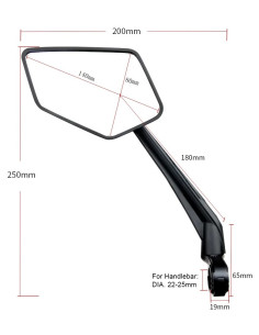 Lusterko rowerowe EasyDo RM08 72x140 mm