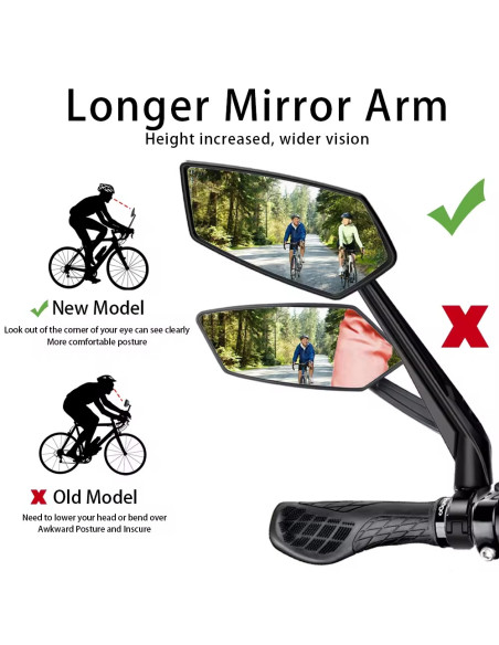 Lusterko rowerowe EasyDo RM12 65x150 mm