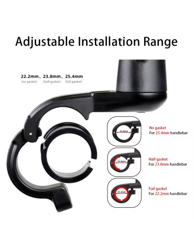 Lusterko rowerowe EasyDo RM12 65x150 mm