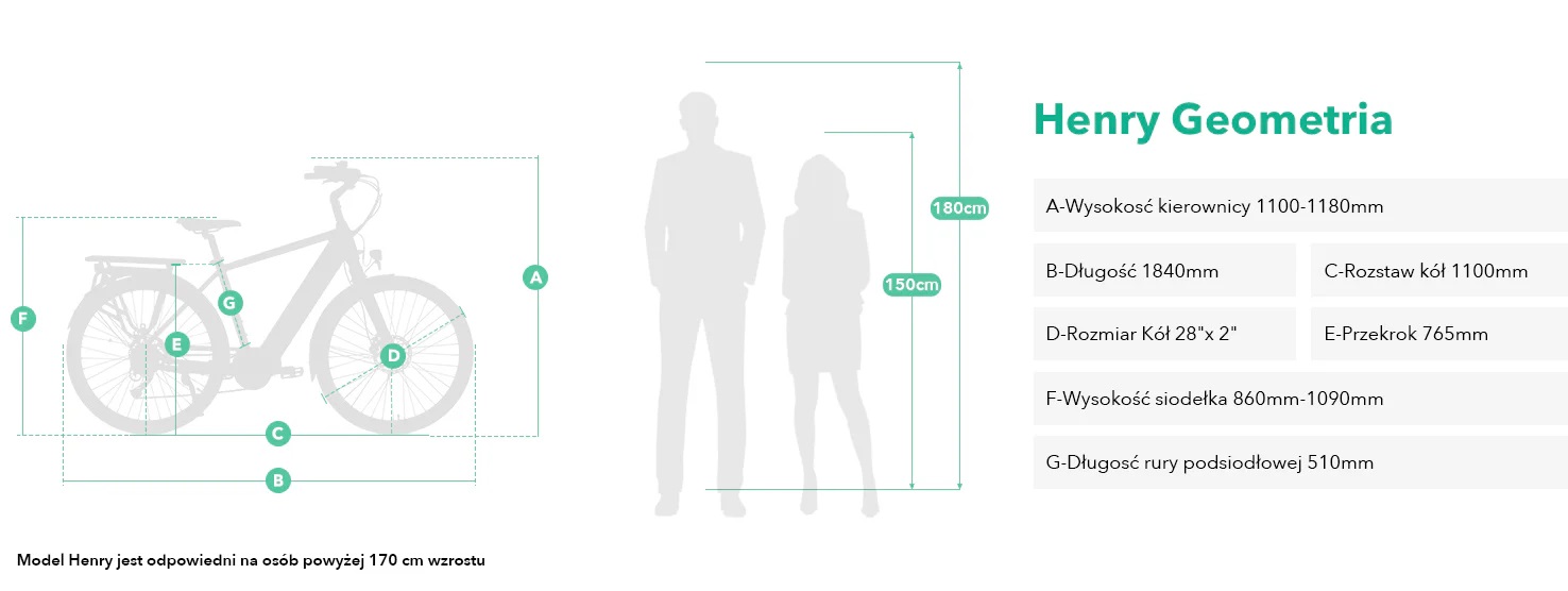 Jobobike Henry wymiar ramy