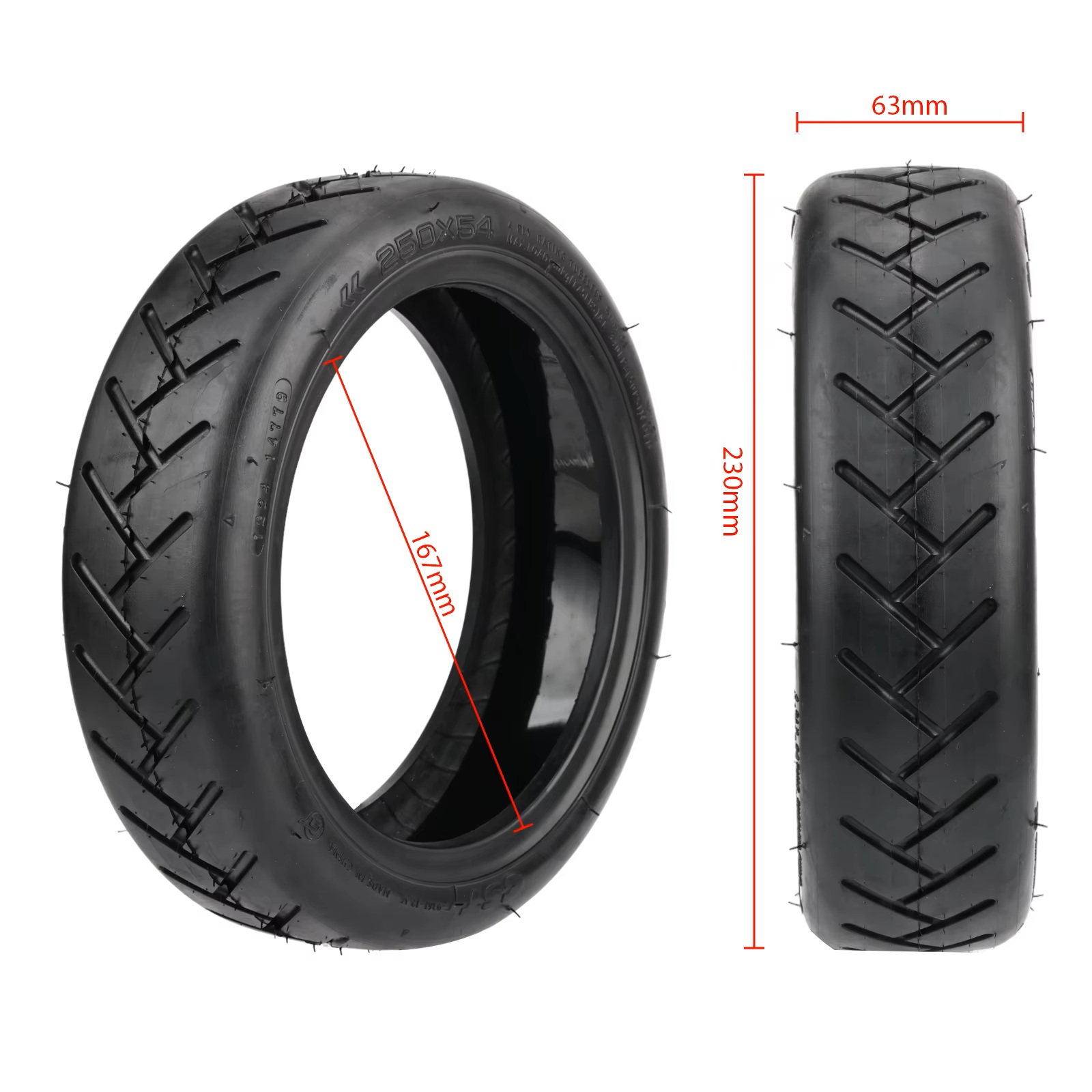 Opona CST bezdętkowa 250x54 do Xiaomi Mi4 Pro / Mi4 Lite z żelem antyprzebiciowym